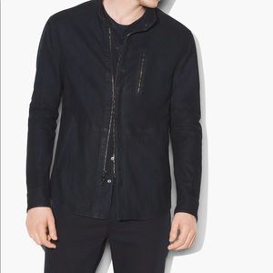 John Varvatos Suede Shirt Jacket